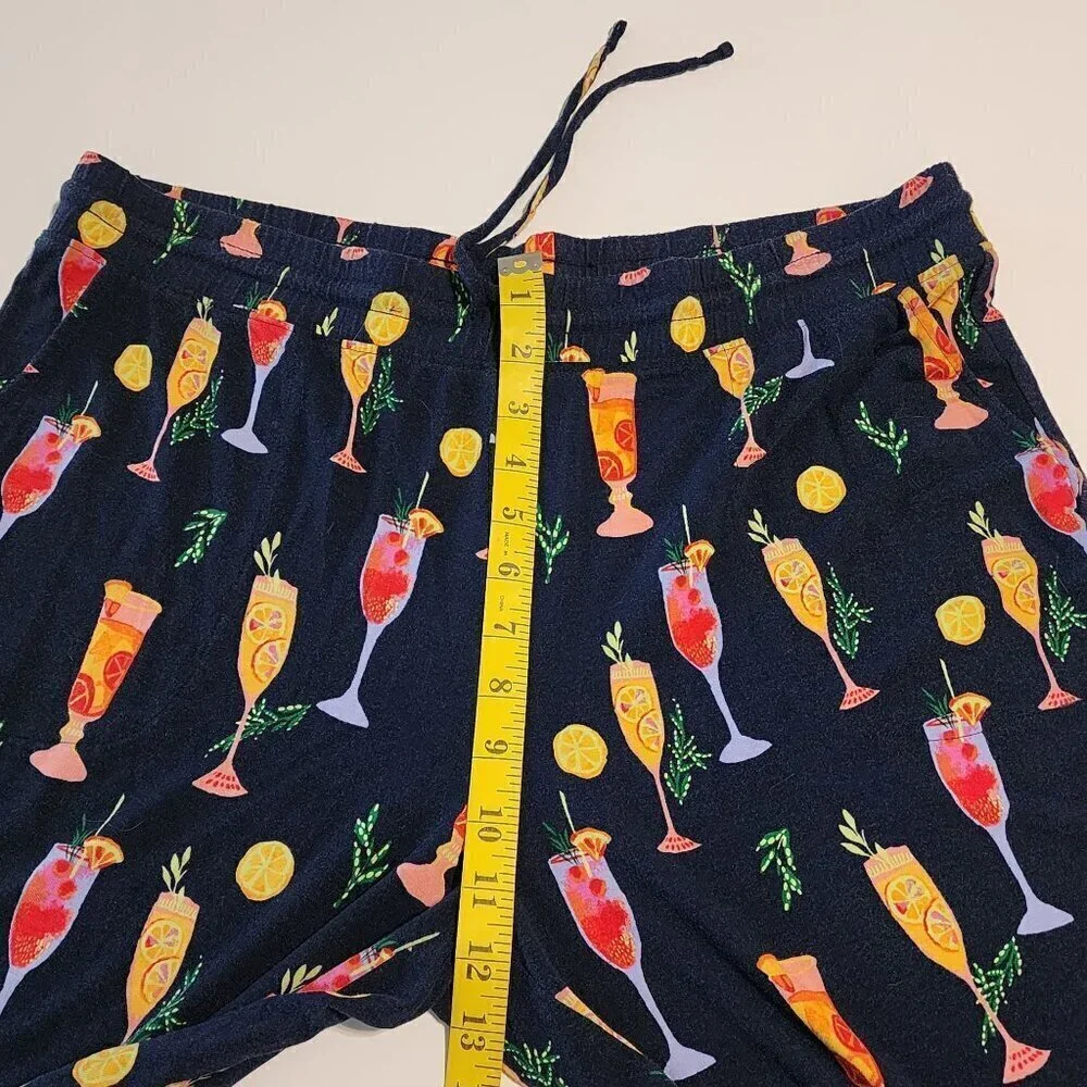 Soma lounge / pajama pants sz L cocktails print pockets